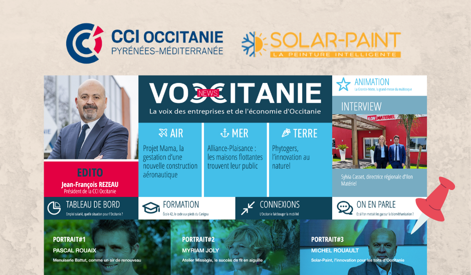 Le magazine de la CCI Occitanie encense SOLAR-PAINT